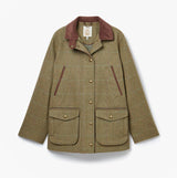 Joules CONTEMPORARY Womens Check Tweed Fieldcoat Brown