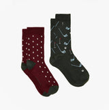 Joules KINGSBURY Mens Socks Red/Green