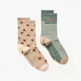 Joules EVERYDAY Womens Socks Khaki/Stone