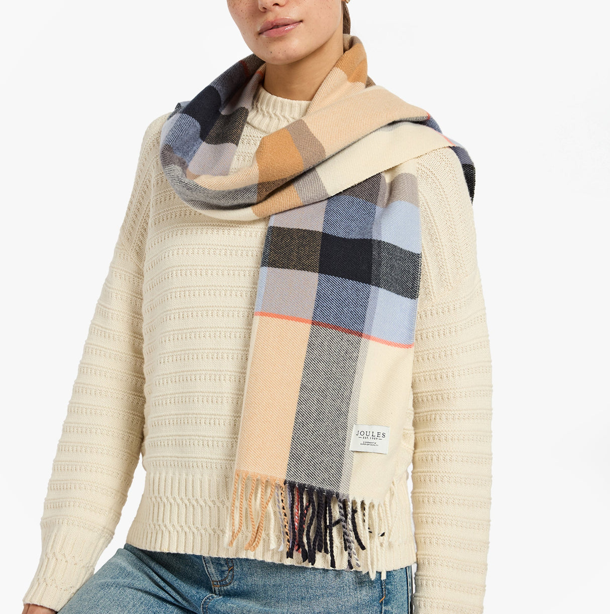 Joules LANGTREE Womens Winter Cream/Blue