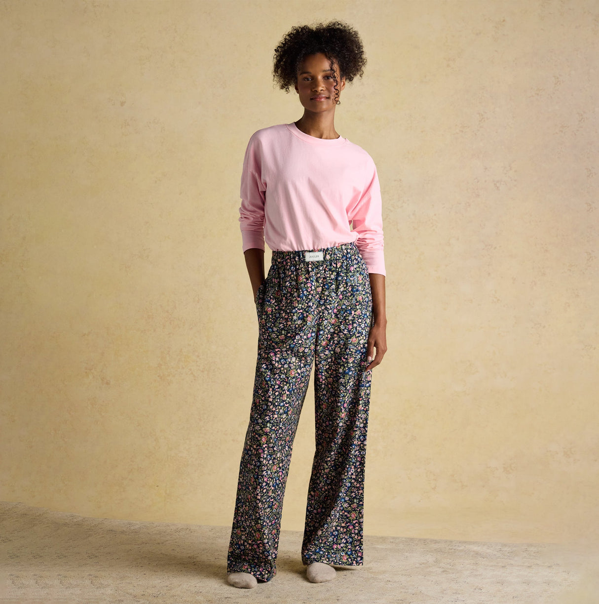Joules STELLA Womens Pyjama Bottoms Navy/Pink