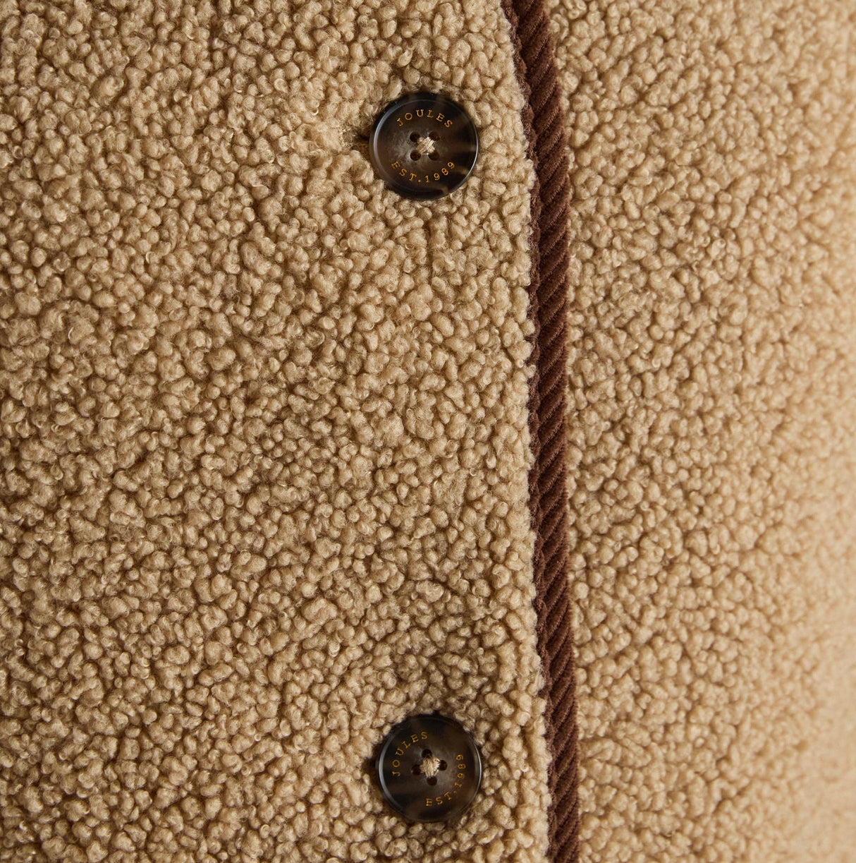 Joules SADIE LONGLINE Womens Longline Fleece Jacket Neutral