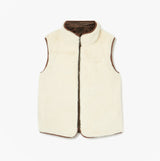 Joules REVERSIBLE FUR Faux Fur Padded Gilet Brown/Cream