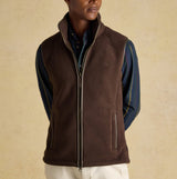 Joules HERITAGE FLEECE Mens Gilet Brown
