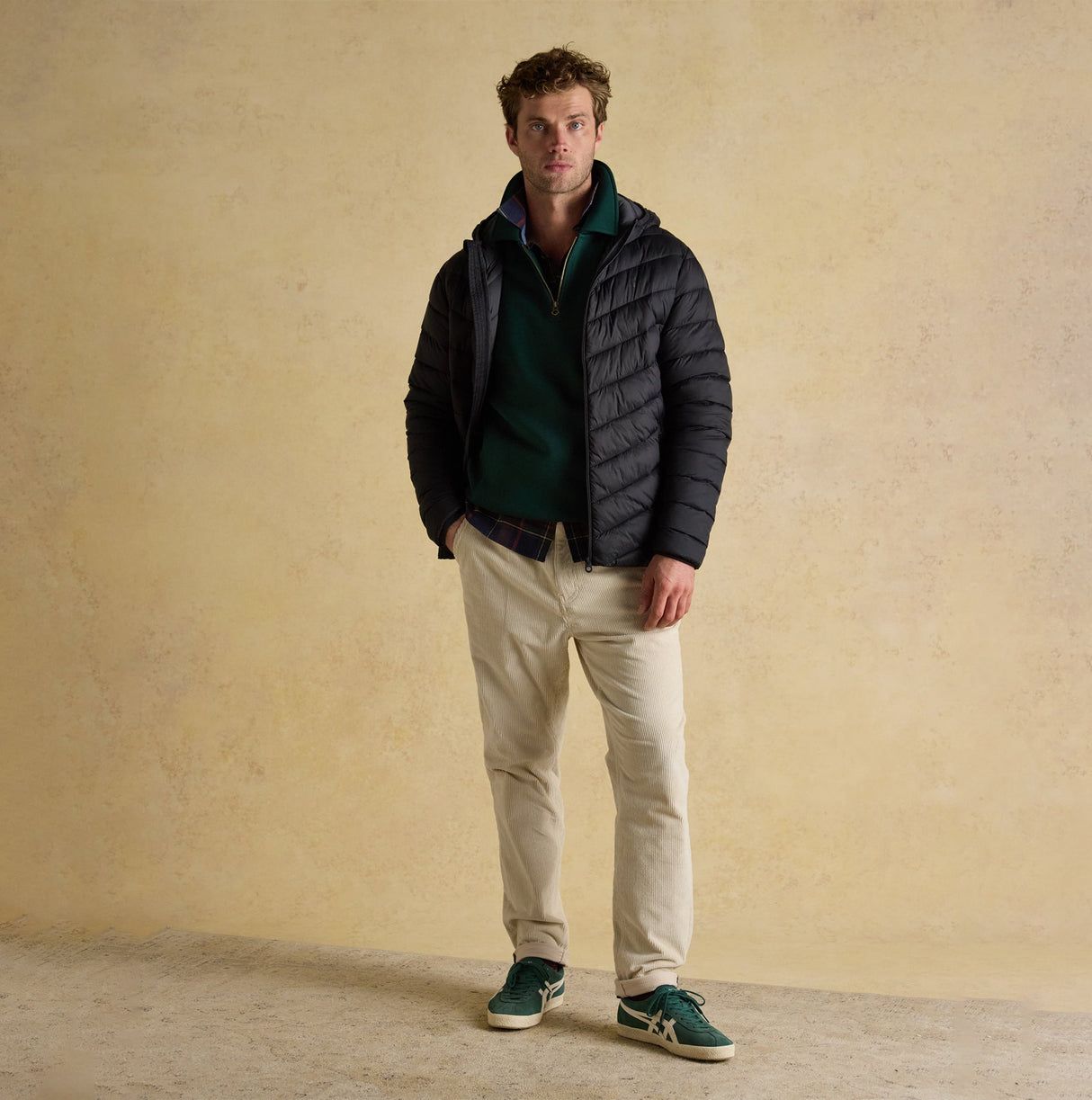 Joules GARRETT Mens Showerproof Padded Jacket Black