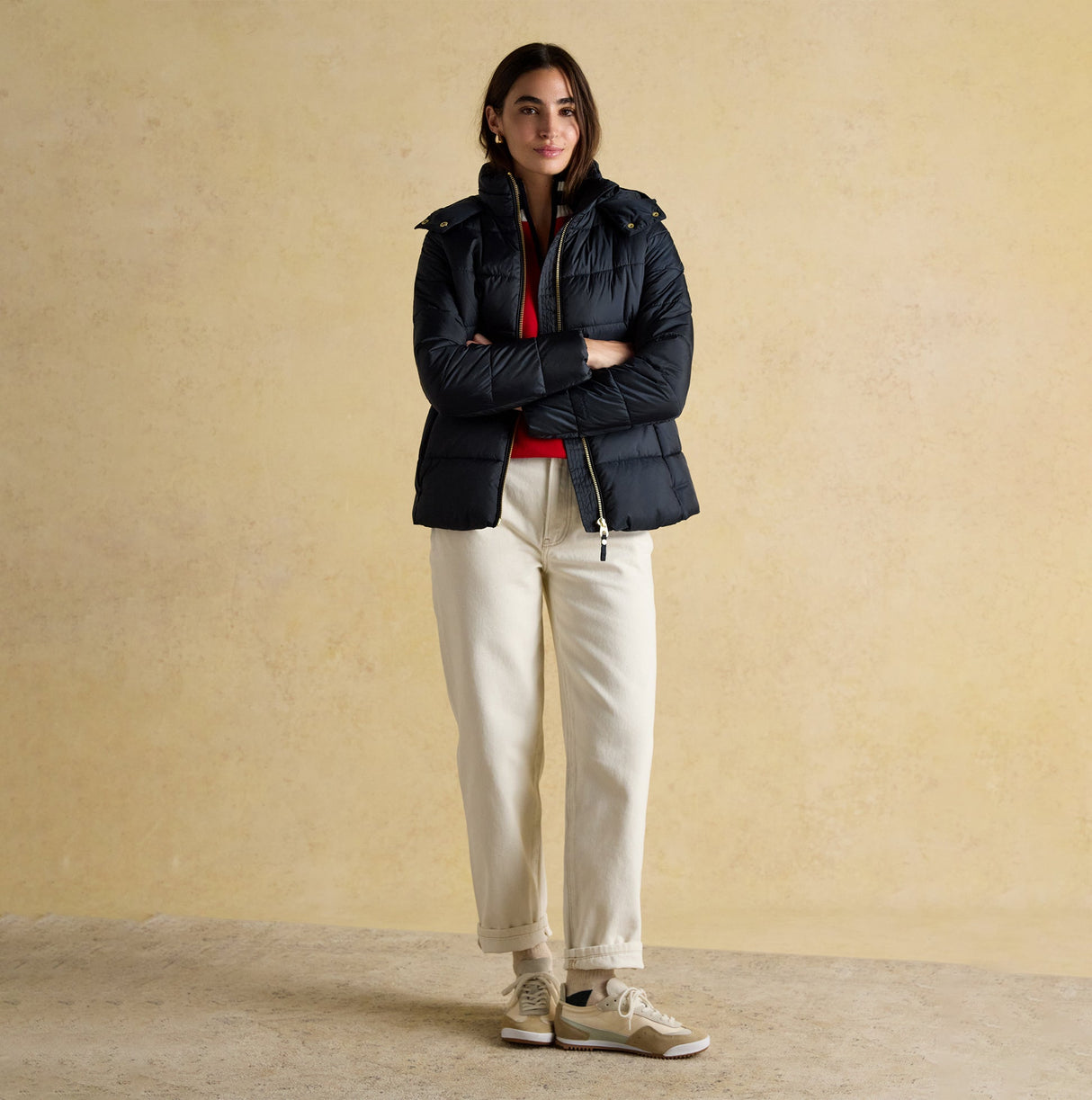 Joules HADLOW Womens Padded Short Coat Navy