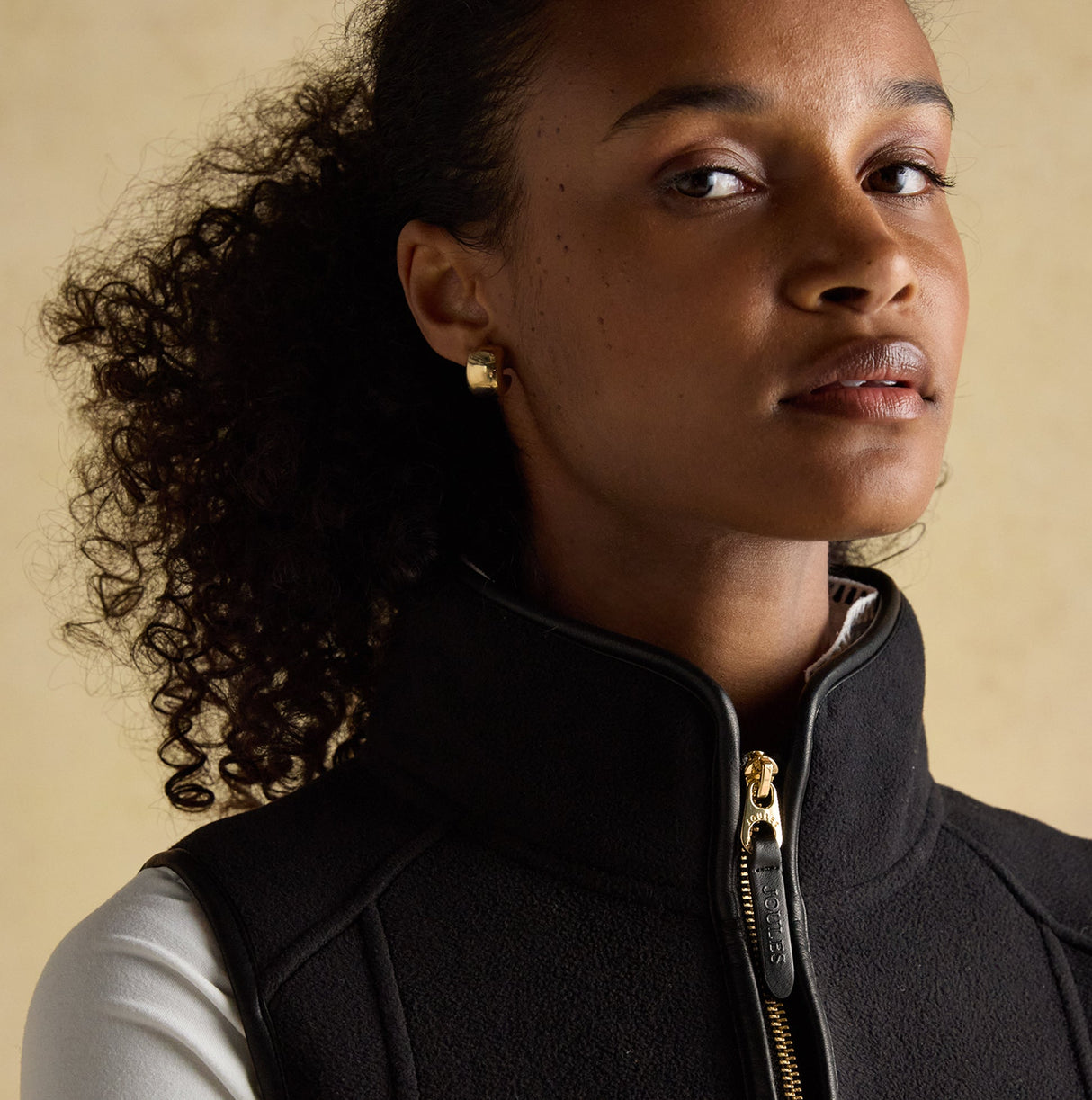 Joules HERITAGE FLEECE Womens Gilet Black