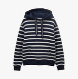 Joules MILBOURNE Womens Hoodie Navy/White Stripe