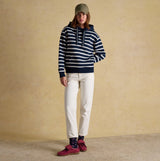 Joules MILBOURNE Womens Hoodie Navy/White Stripe