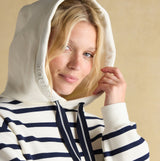 Joules MILBOURNE Womens Hoodie Cream/Navy Stripe