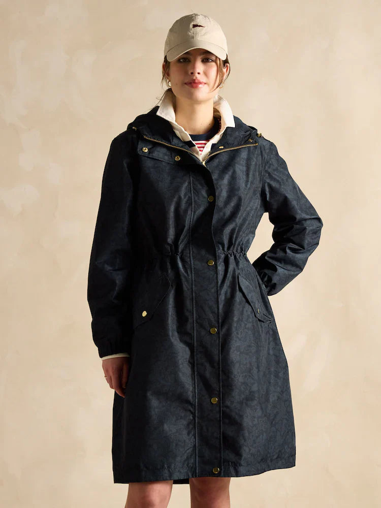 Joules HOLKHAM Womens Raincoat Navy Paisley