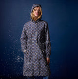 Joules Holkham Womens Waterproof Packable Raincoat With Hood Navy