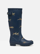 Joules WELLY PRINT Womens Wellies Navy Dog