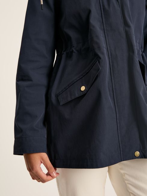 Joules PORTWELL Waterproof Hoodie Raincoat With Adjustable French Navy