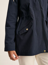 Joules PORTWELL Waterproof Hoodie Raincoat With Adjustable French Navy