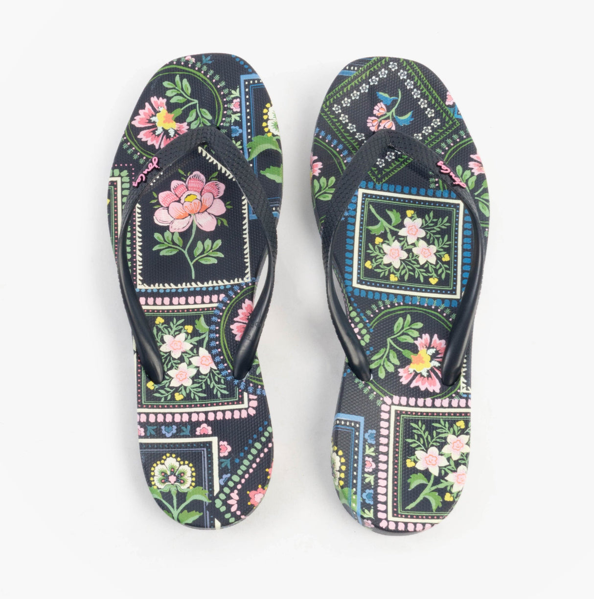 Joules SUNVALE Womens Flip Flops Navy Mosaic Floral