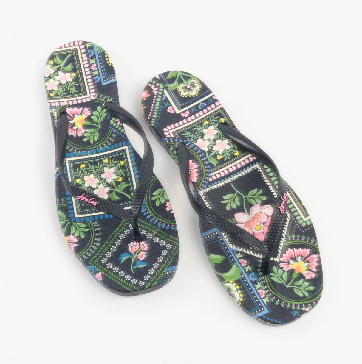 Joules SUNVALE Womens Flip Flops Navy Mosaic Floral