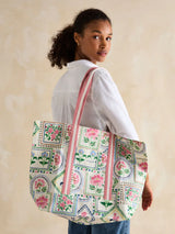 Joules PROMENADE Womens Tote Bag Mosaic Floral