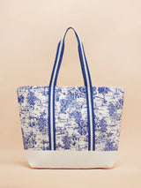 Joules PROMENADE Womens Tote Bag Blue Toile