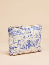 Joules CARRYWELL Womens Pouch Blue Toile