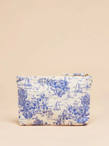 Joules CARRYWELL Womens Pouch Blue Toile