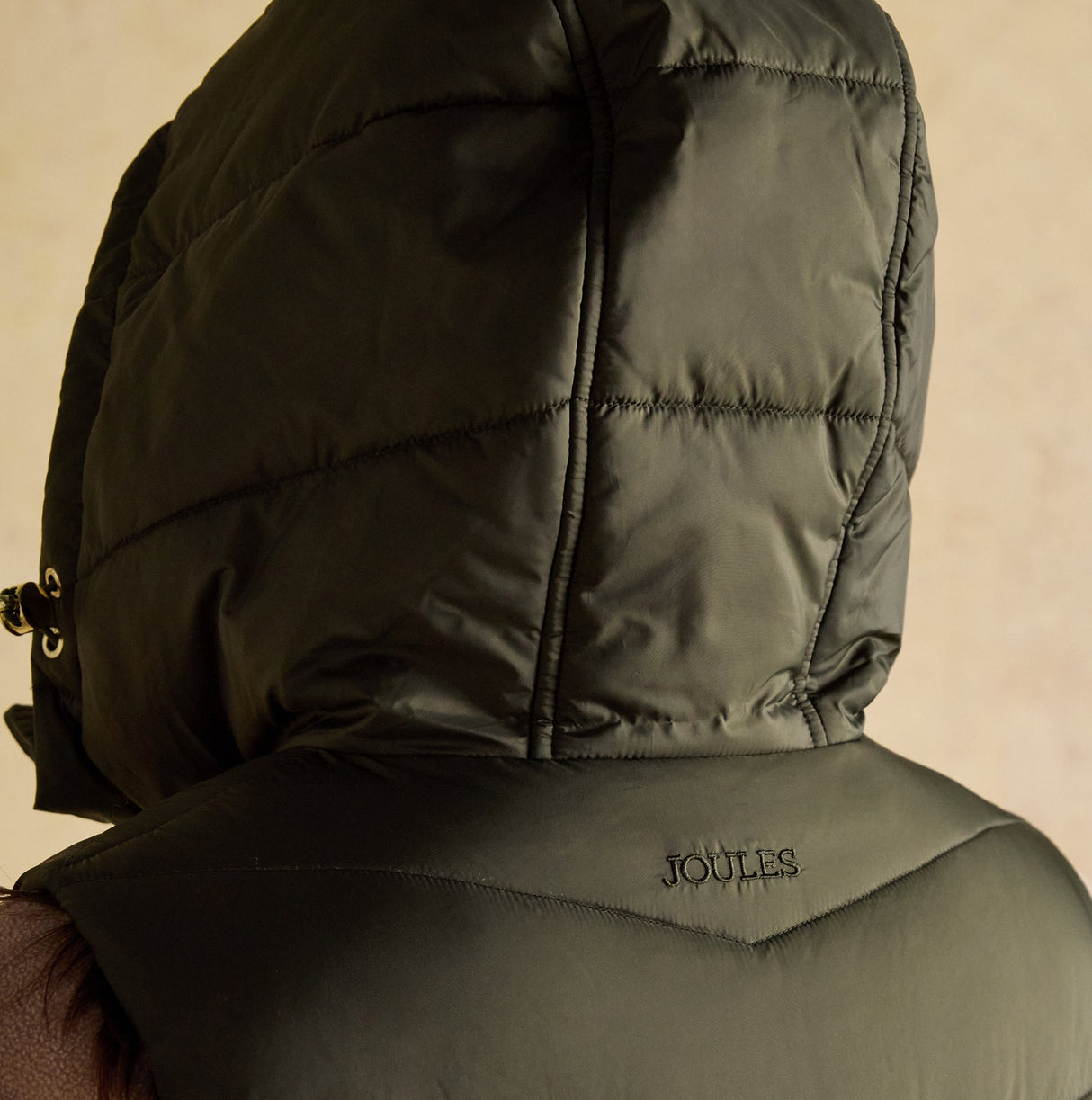 Joules MOORSDALE Womens Longline Showerproof Padded Gilet Green