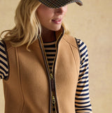 Joules HERITAGE FLEECE Womens Gilet Tan