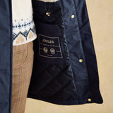 Joules PORTWELL Waterproof Hoodie Raincoat With Adjustable Waist Navy