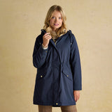 Joules PORTWELL Waterproof Hoodie Raincoat With Adjustable Waist Navy