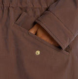 Joules PORTWELL Waterproof Hoodie Raincoat With Adjustable Waist Brown