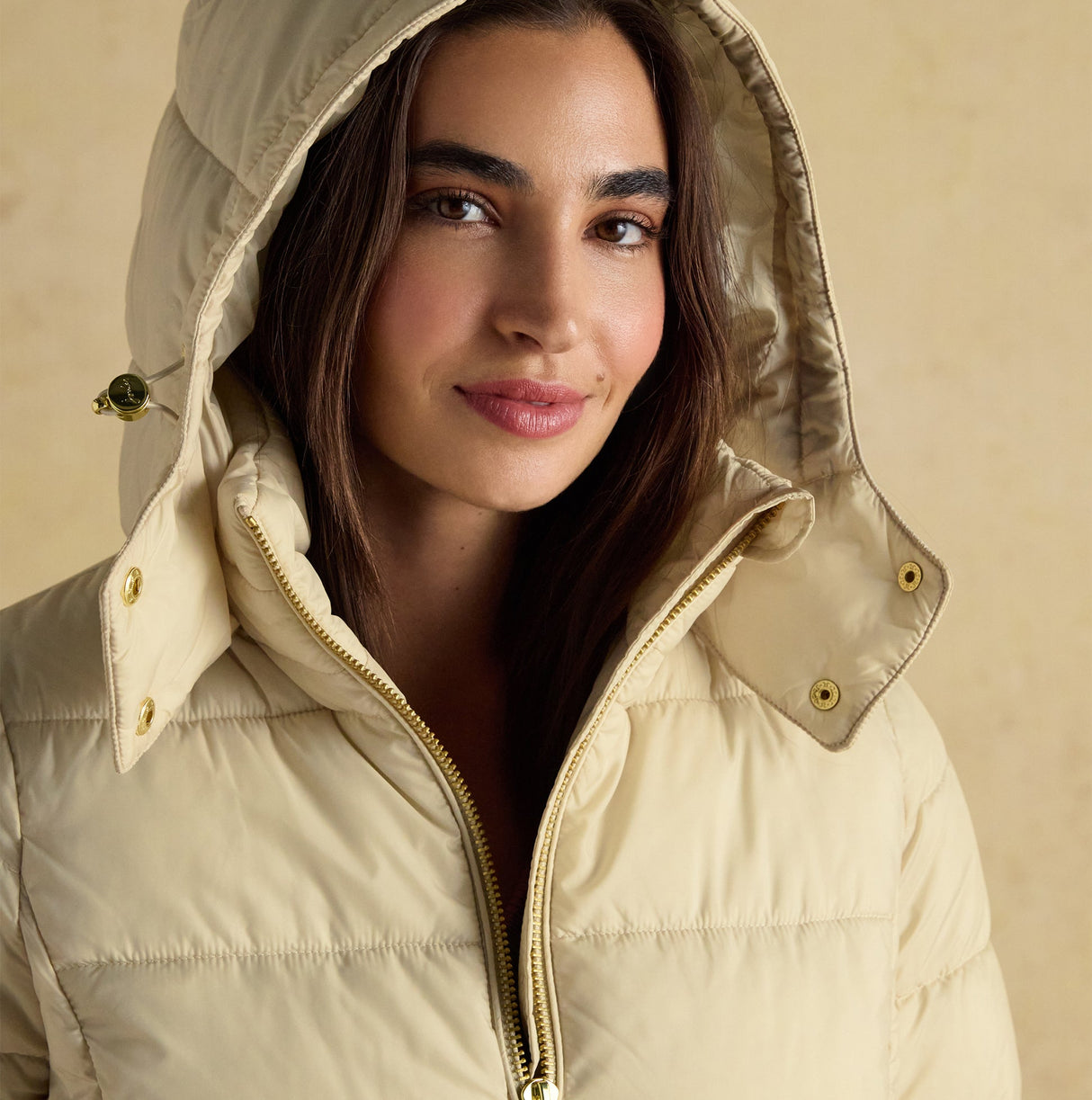 Joules HADLOW Womens Padded Short Coat Neutral