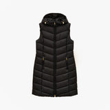 Joules MOORSDALE Womens Longline Showerproof Padded Gilet Black
