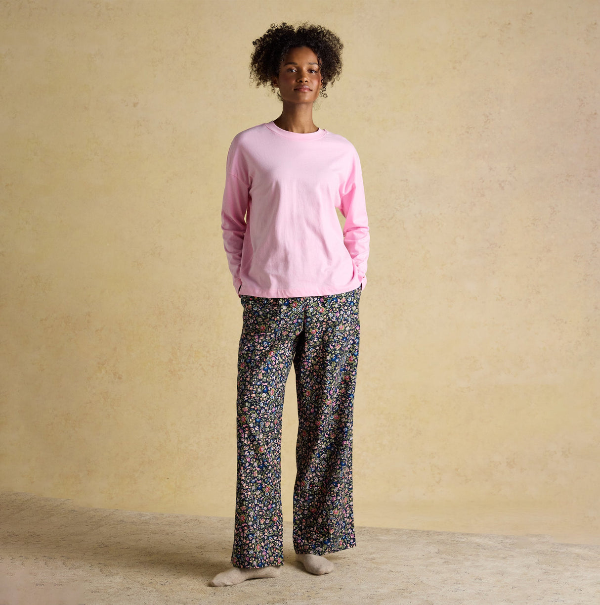 Joules JERSEY Pyjama Top Womens Sweatshirts Pink