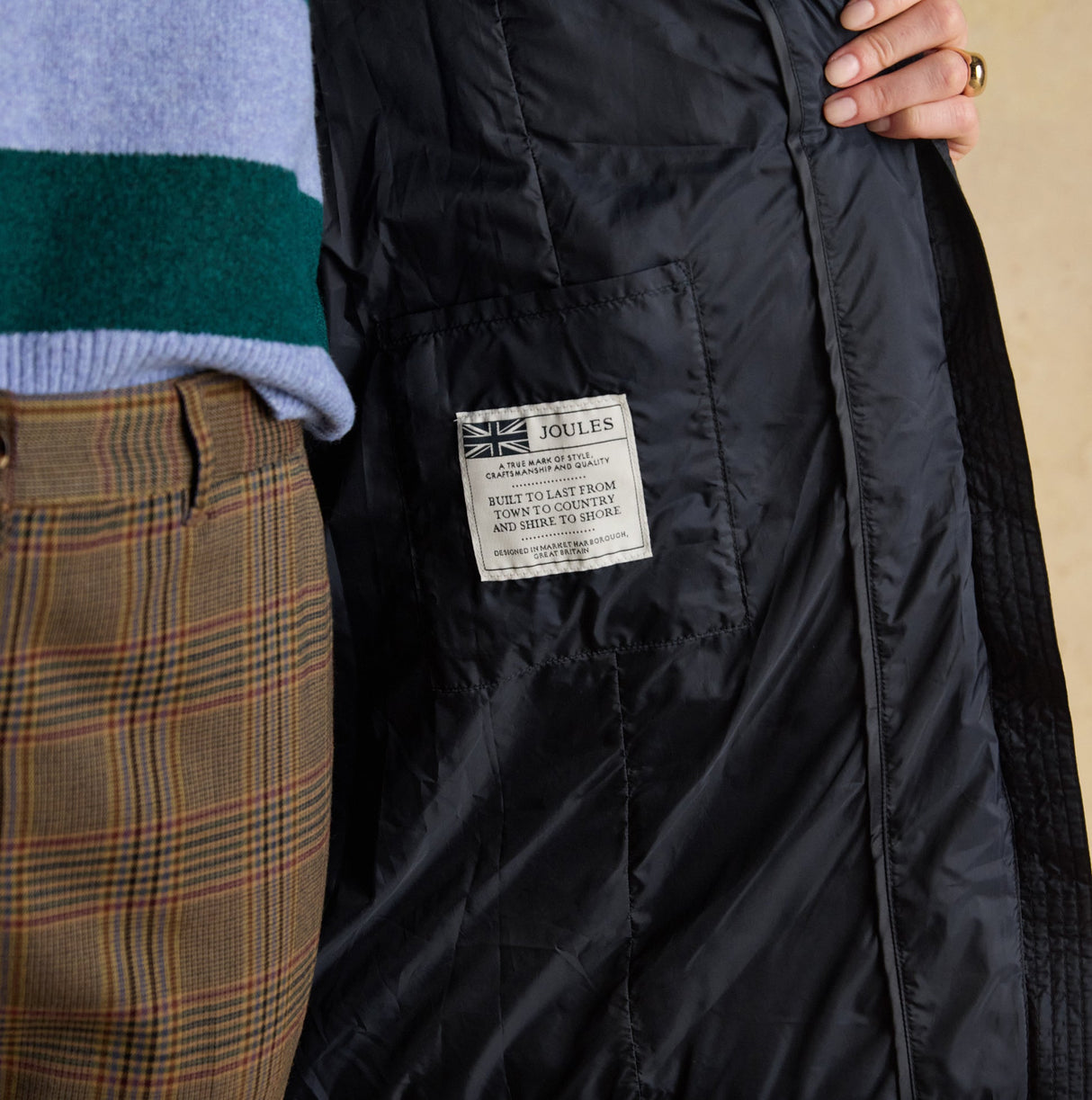 Joules MOORSDALE Womens Long Coat Navy