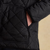 Joules MAYNARD Mens Diamond Quilted Jacket Black