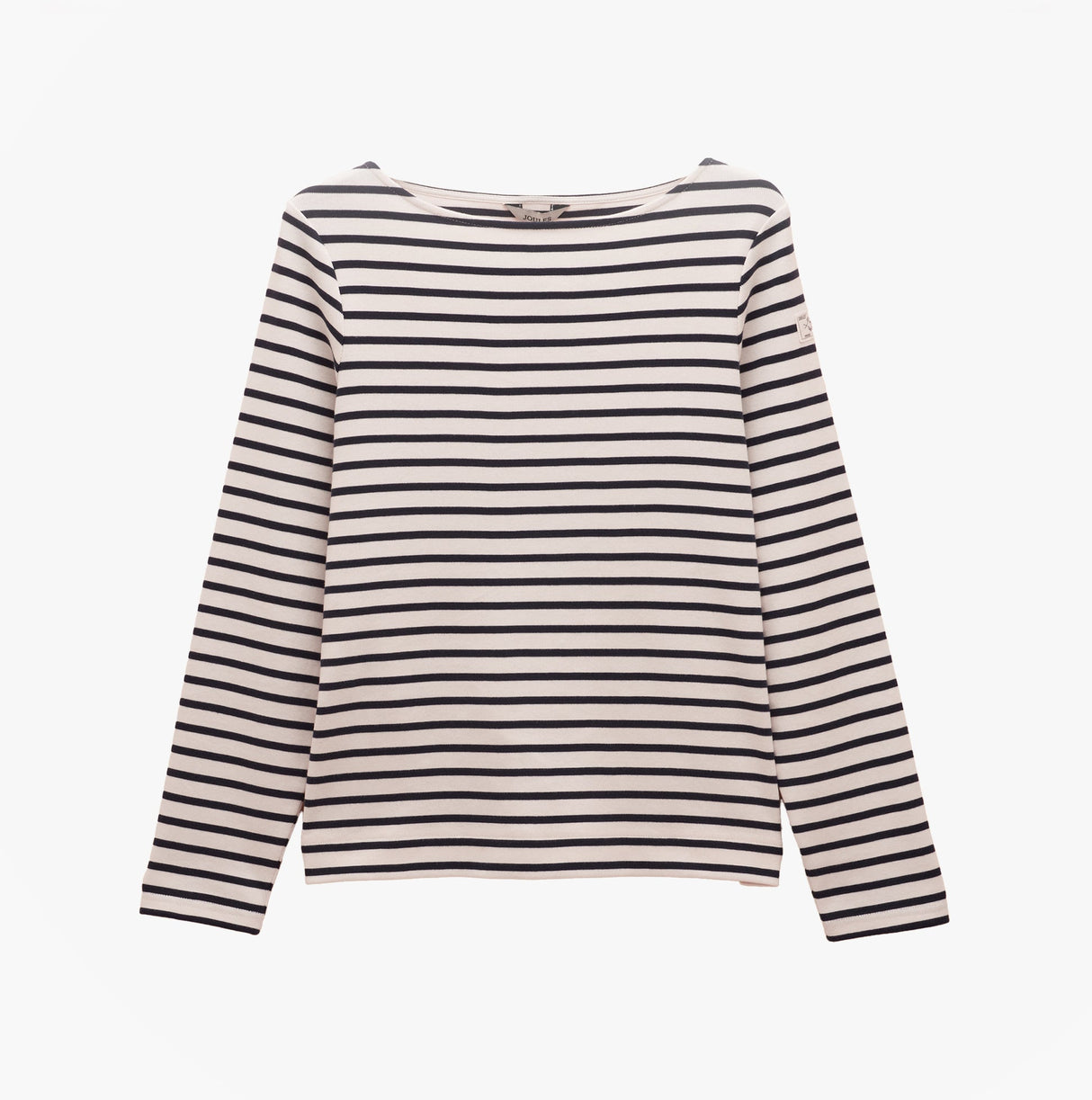 Joules HARBOUR Boat Neck 100% Cotton Breton Top Cream/Navy Stripe