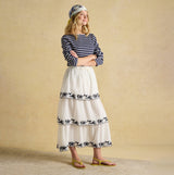 Joules HARBOUR Boat Neck 100% Cotton Breton Top Navy/White Stripe