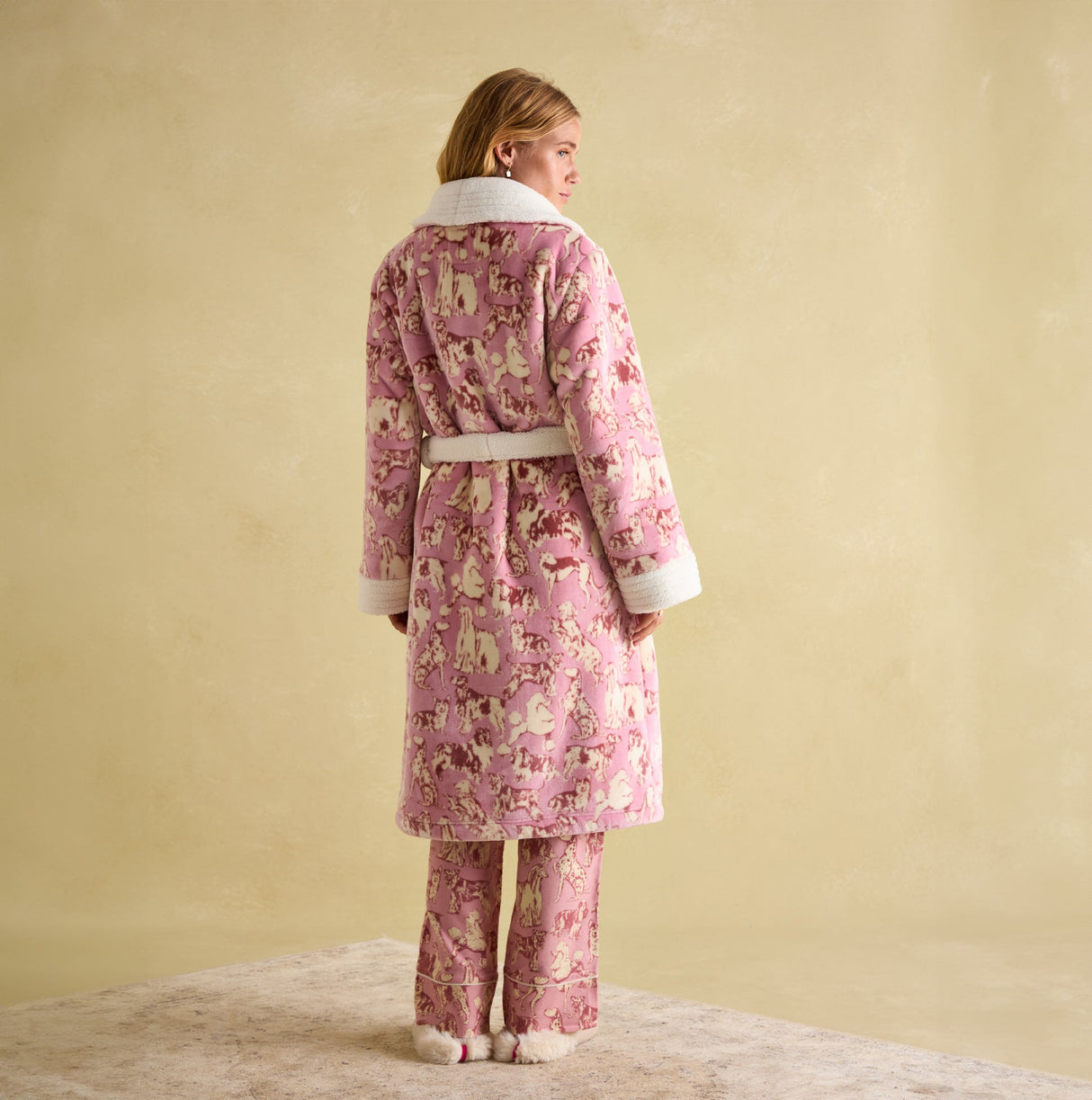 Joules MATILDA Womens Night Gown Pink Dogs