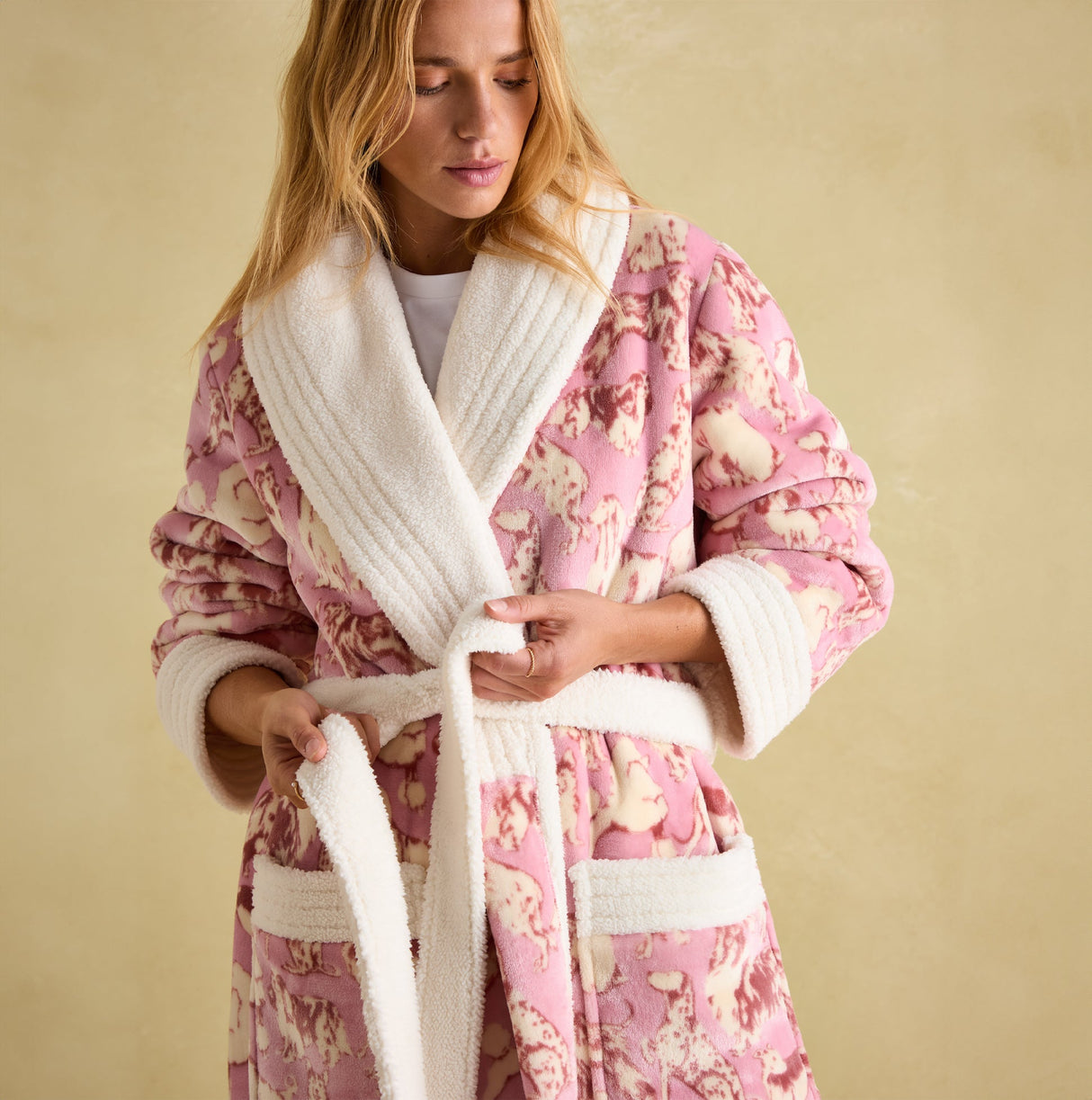 Joules MATILDA Womens Night Gown Pink Dogs