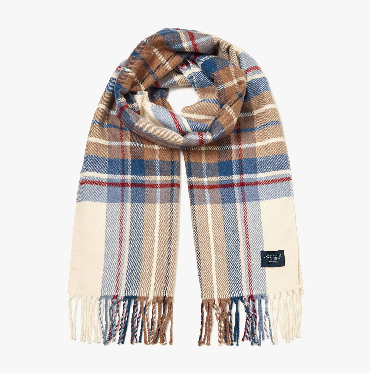 Joules LANGTREE Womens Scarf Cream Check