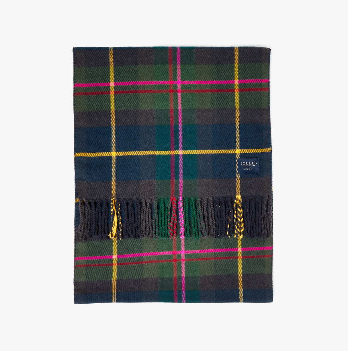 Joules LANGTREE Womens Scarf Navy Check