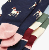 Joules EVERYDAY 2-Pack Womens Socks Navy Patch