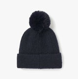 Joules EFFIE Womens Knitted Bobble Hat Navy