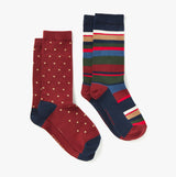 Joules KINGSBURY 2-Pack Mens Socks Stripe Red