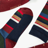 Joules KINGSBURY 2-Pack Mens Socks Stripe Red