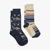 Joules KINGSBURY 2-Pack Mens Socks Navy Car
