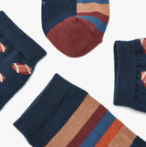 Joules KINGSBURY 2-Pack Mens Socks Navy Burgundy