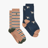 Joules KINGSBURY 2-Pack Mens Socks Navy Camel