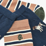 Joules KINGSBURY 2-Pack Mens Socks Navy Camel