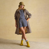 Joules HOLKHAM Waterproof Packable Raincoat With Hood Brown Check